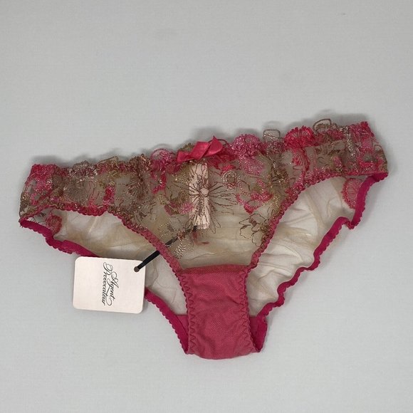 Agent Provocateur Zuri Pink Gold Brief AP4 Large NWT